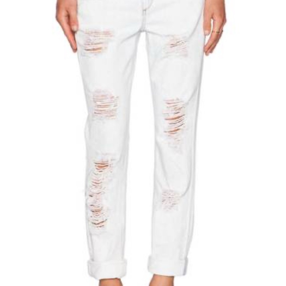 rag & bone White Boyfriend Jeans